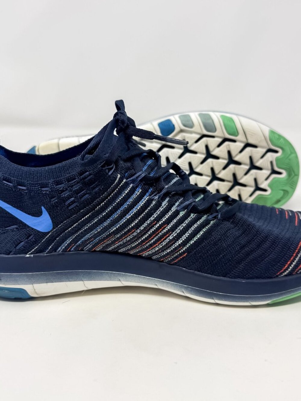 Nike Free Transform Flyknit Women's 7.5 Running Shoes Blue Sneakers 833410-402